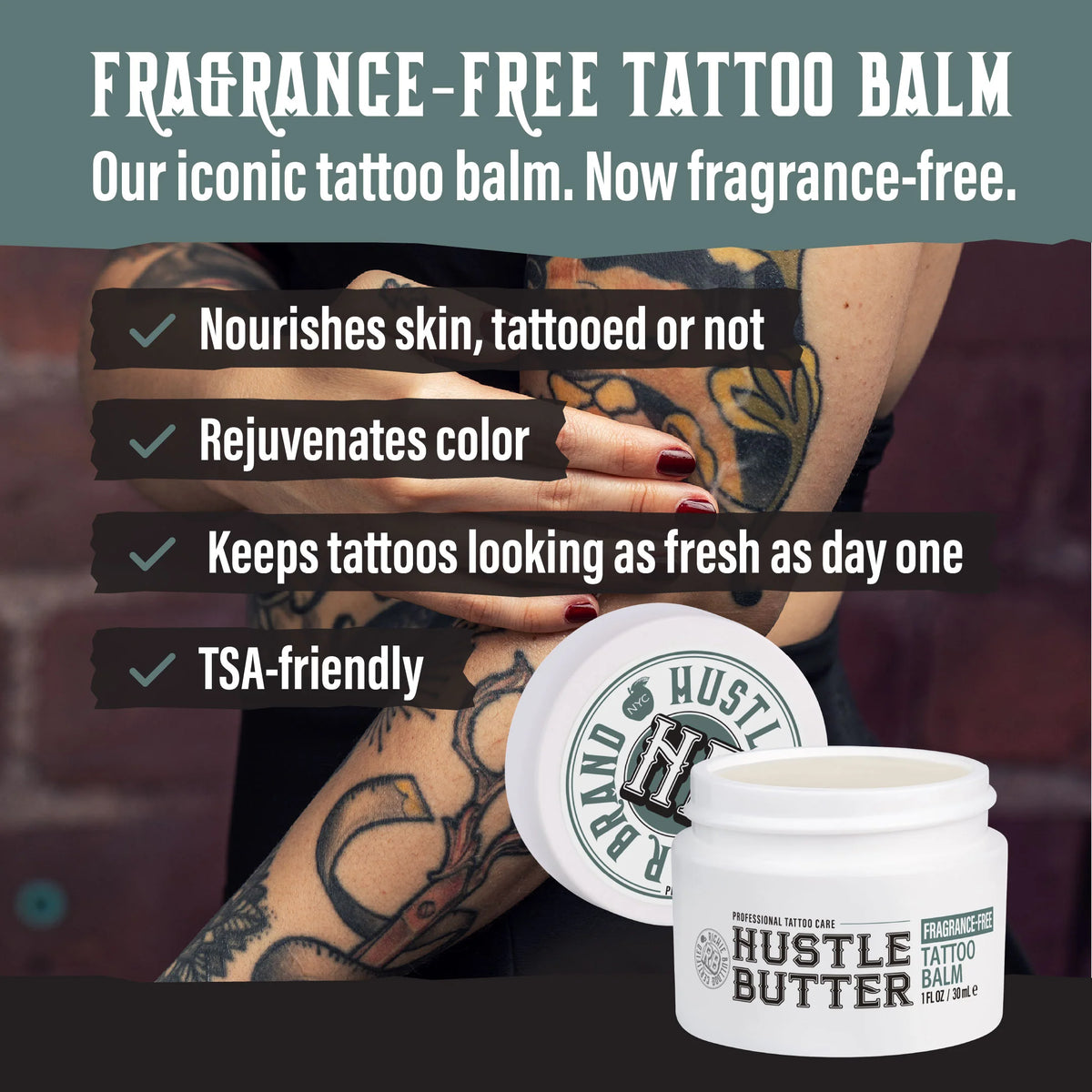 Hustle Butter Fragrance-Free Tattoo Balm